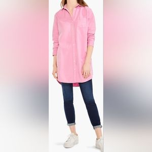 NWT🔥$118 Nic & Zoe 100% Cotton Day Shirt in Pink Oversized Small